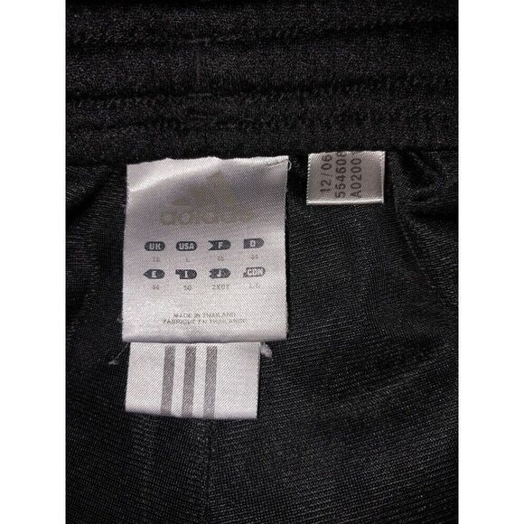 Women's Adidas 3 Stripe Black Pink Crop Pants Drawstring Pockets Large - Picture 6 of 8